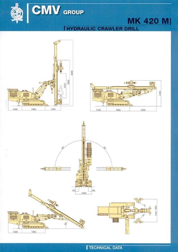 Vendita e noleggio macchine perforatrici - Noleggio perforatrice da piccolo diametro CMV MK 420 M
